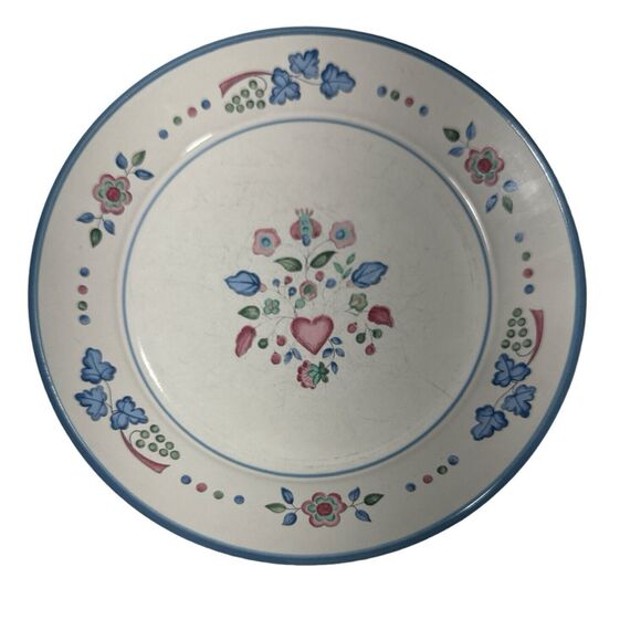 International Sugar Plum Stoneware Salad Plates Set Of 3 Farmhouse Country Chic - Picture 2 of 7